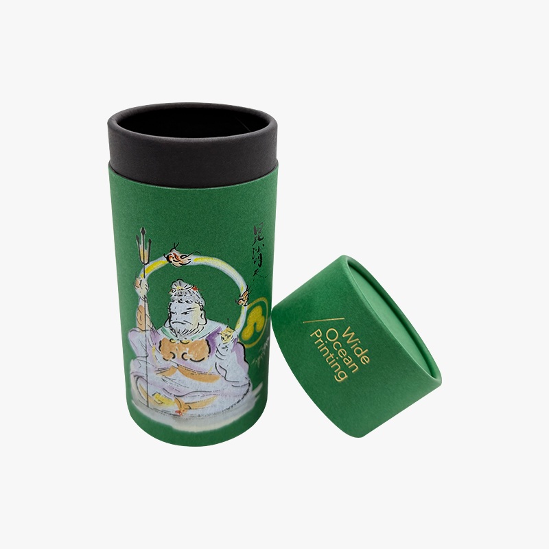 custom illustrated gift tube packaging
