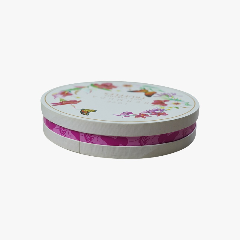 custom shallow round rigid gift boxes