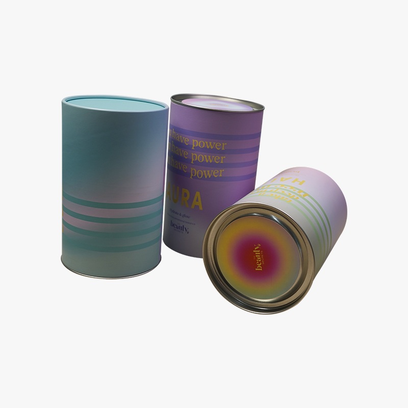 metal end paper tubes for beauty packaging