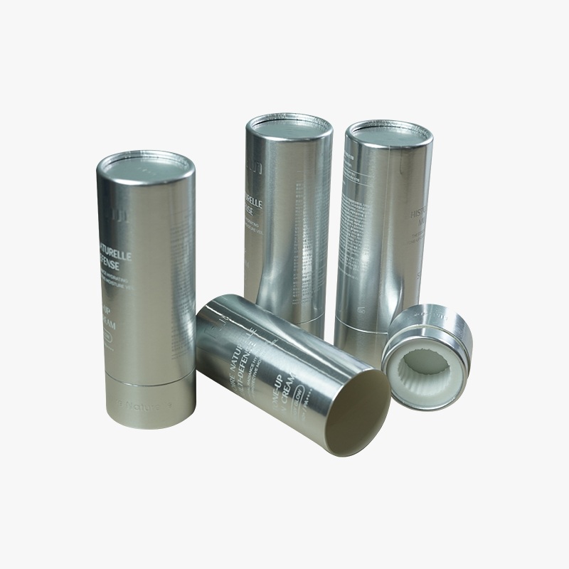 metallic silver paper tubes for skincare packaging