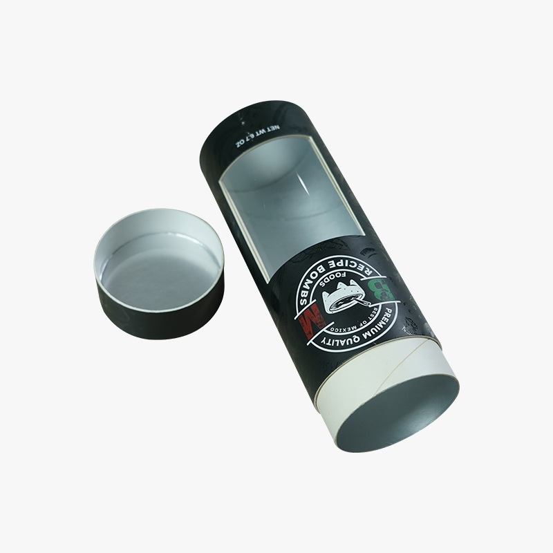 paper food packaging tubes with clear windows