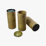 round paper tea canisters with metal lids