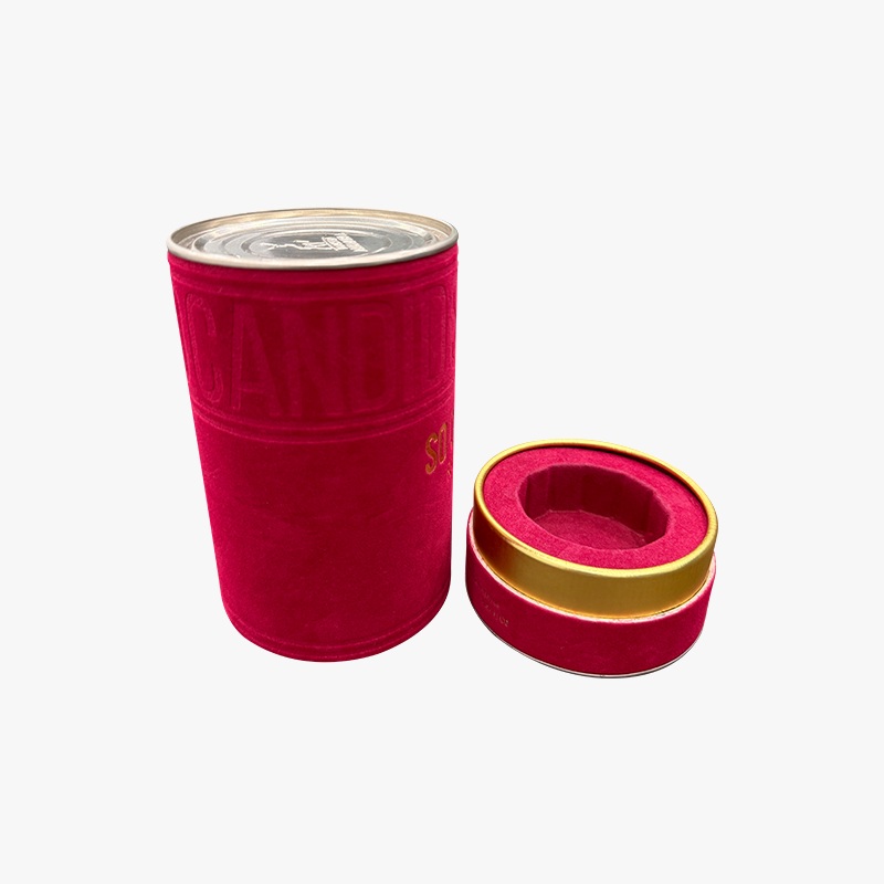 velvet perfume cylinder boxes